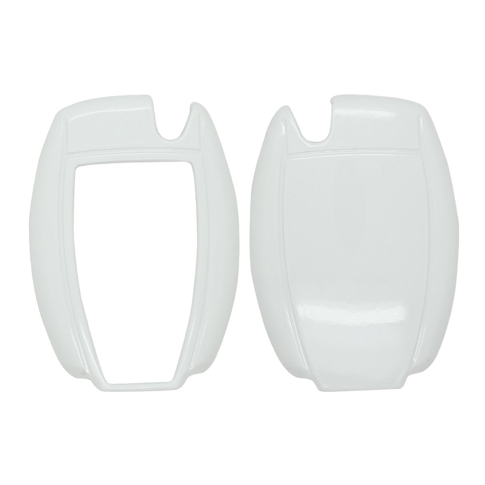 BROVACS Paint PVC Colour Shell Cover ABS Hard Case Holder Compatible with MERCEDES BENZ Smart Remote Key Fob SV0950 White