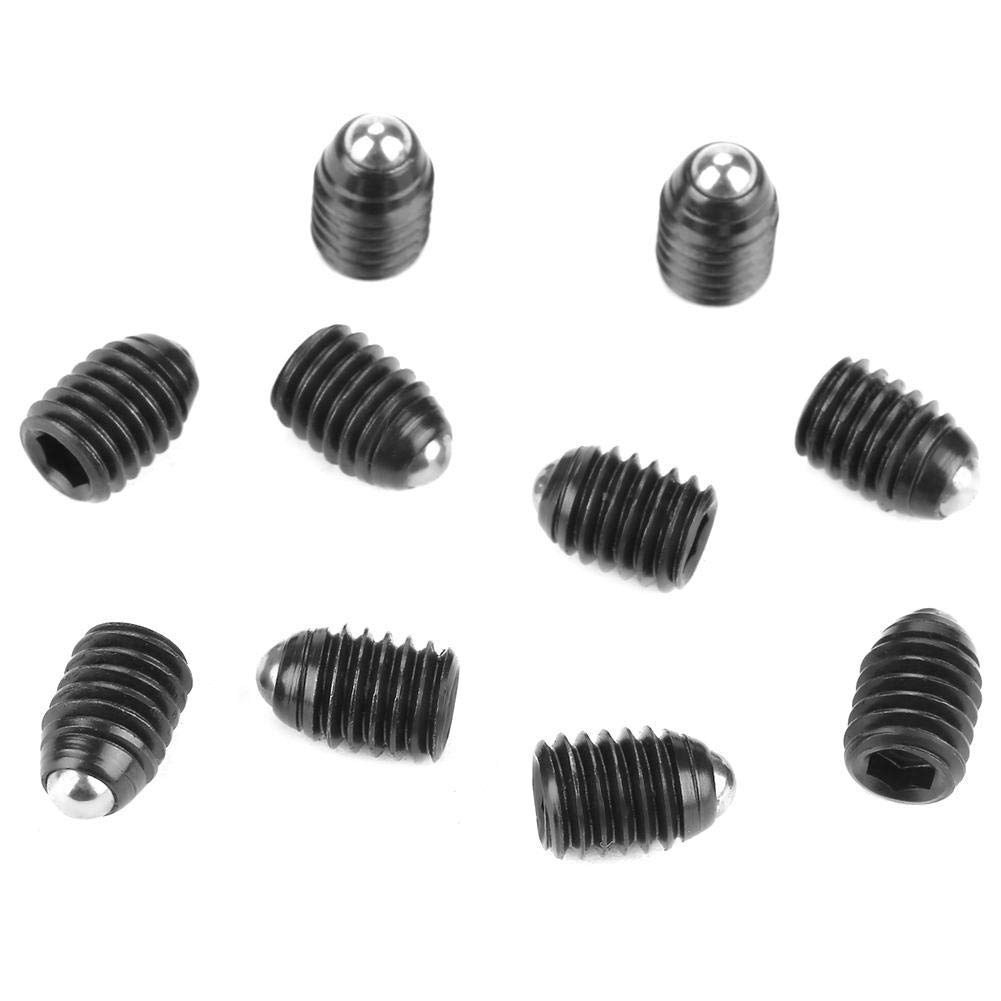10pcs M6 Ball Screws Hexagonal Ball Diver Spring Diver Carbon Steel Ball Scuba Diving Spring (M6*10)