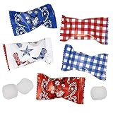 Western Cowboy Bandana Buttermints Candy Bags 100 Count Mint Candies 14 Oz (396g) Treats Sweets Party Favors For Blue & Red Birthday Themes & Parties & For Any Special Occasions