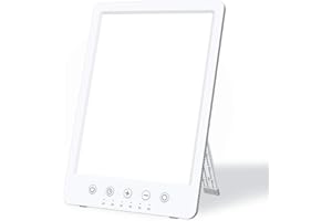 Easysleep Sun Lamp 10000 Lux LED Energy Therapy White Warm Light with 7 Timer and 10 Adjustable Brightness and with Memory Fu