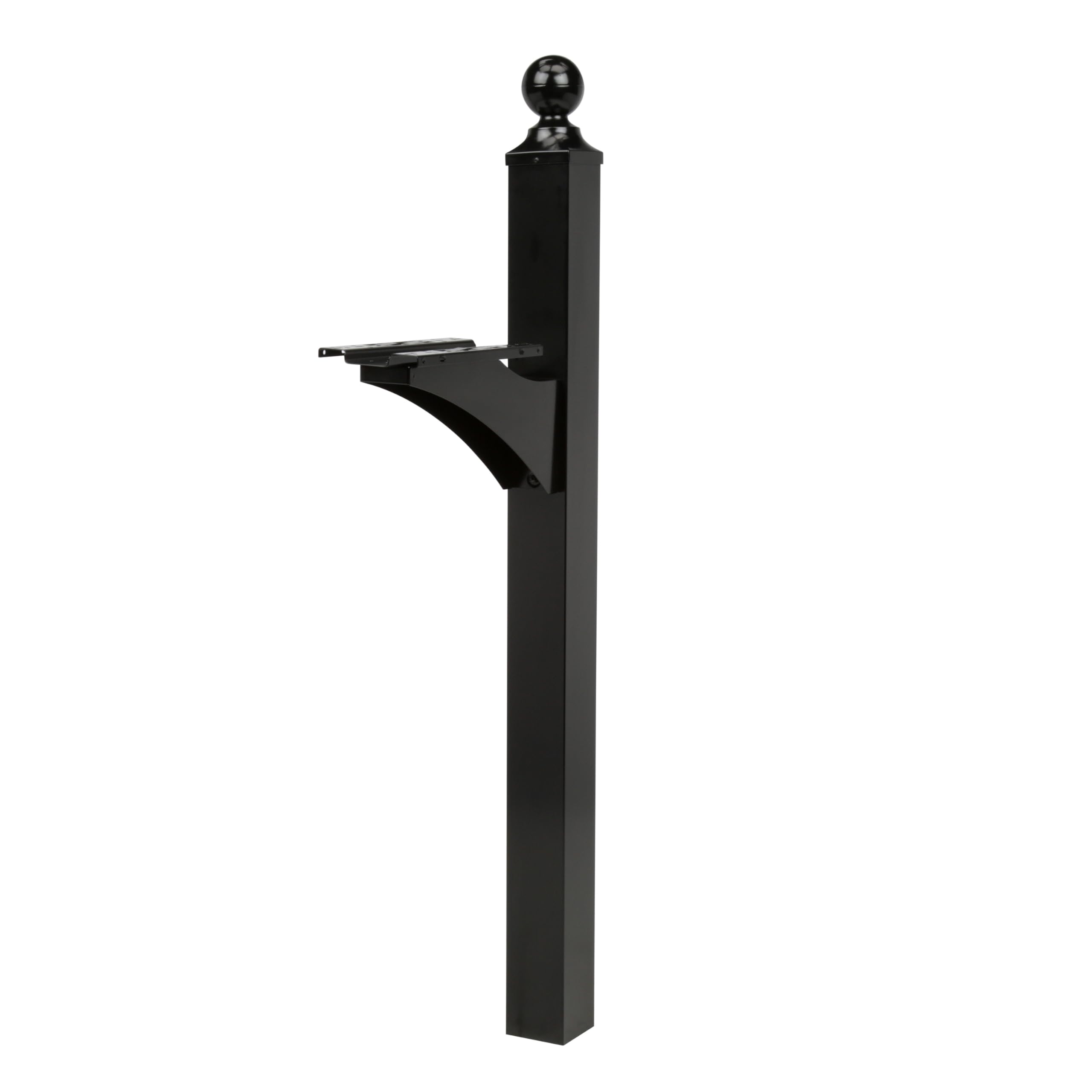 Photo 1 of **MISSING MOUNTING ARM TO HOLD MAILBOX/PARTS ONLY**Architectural Mailboxes Landover Aluminum Mailbox Post, Black