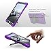 iPad 6th Generation Case with Stand | TSQ 9.7 Inch iPad Case 2017 2018 Hybrid Heavy Duty Protection | Rugged Shockproof Bumper with Hand Strap Shoulder Strap for iPad 5th Gen Case for Kids | Purple