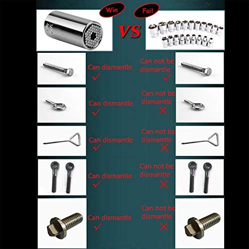 105 Degree Right Angle Drill+Universal Socket,Professional Multi-Function Ratchet Wrench Power Drill Adapter 7mm-19mm Universal Sockets Repair Tools Gifts for Men Him Husband Dad