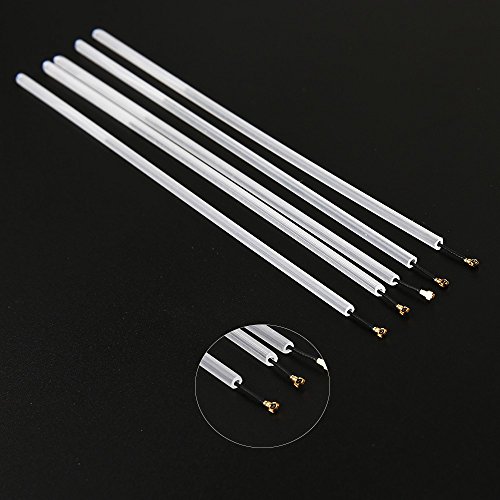 NIDICI 5pcs 2.4G IPEX4 Feeder Line Antenna + 5pcs Protection Tube for FRSKY XM XM+ X4R X4RSB S6R / D Series / TF Series Receiver
