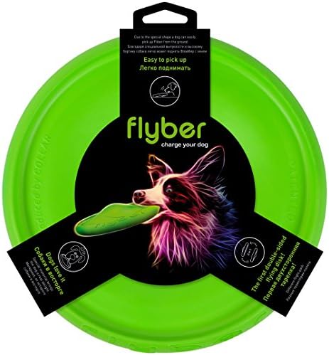 Flyer Dog Toy by Flyber - Floating Disc Toy 9-inch for Outdoors and Indoors Games.