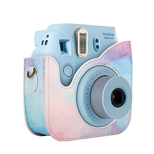 MoKo Étui pour Appareil Photo, Fujifilm Instax Mini 8 Mini 9 Protecteur, Sac de protection pour appareil photo pour Fuji Mini 8 8+ Mini 9 - Aquarelle - Image 6