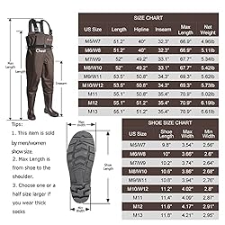 OXYVAN Chest Waders with Boots for Men
