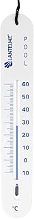 Lantelme Poolthermometer weiß Schwimmbad Pool Teich Thermometer sinkend Analog Schnur Wassertemperatur Tiefe 4824