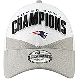 New Era New England Patriots White/Gray Super Bowl LIII Champions Trophy Collection Locker Room 9FORTY Adjustable Hat