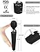 Vibrator Magic Rechargerable Water-resistant Wand Massager with 10x Multi-Speed, Mini Wireless Powerful Therapeutic Handheld Massager with Bendable Neck For Women, Man - Black