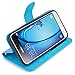 J3 Case, Express Prime Case, Amp Prime Case, LK Luxury PU Leather Wallet Case Flip Cover with Card Slots & Stand For Samsung Galaxy J3 / Express Prime / Amp Prime, SKY BLUE