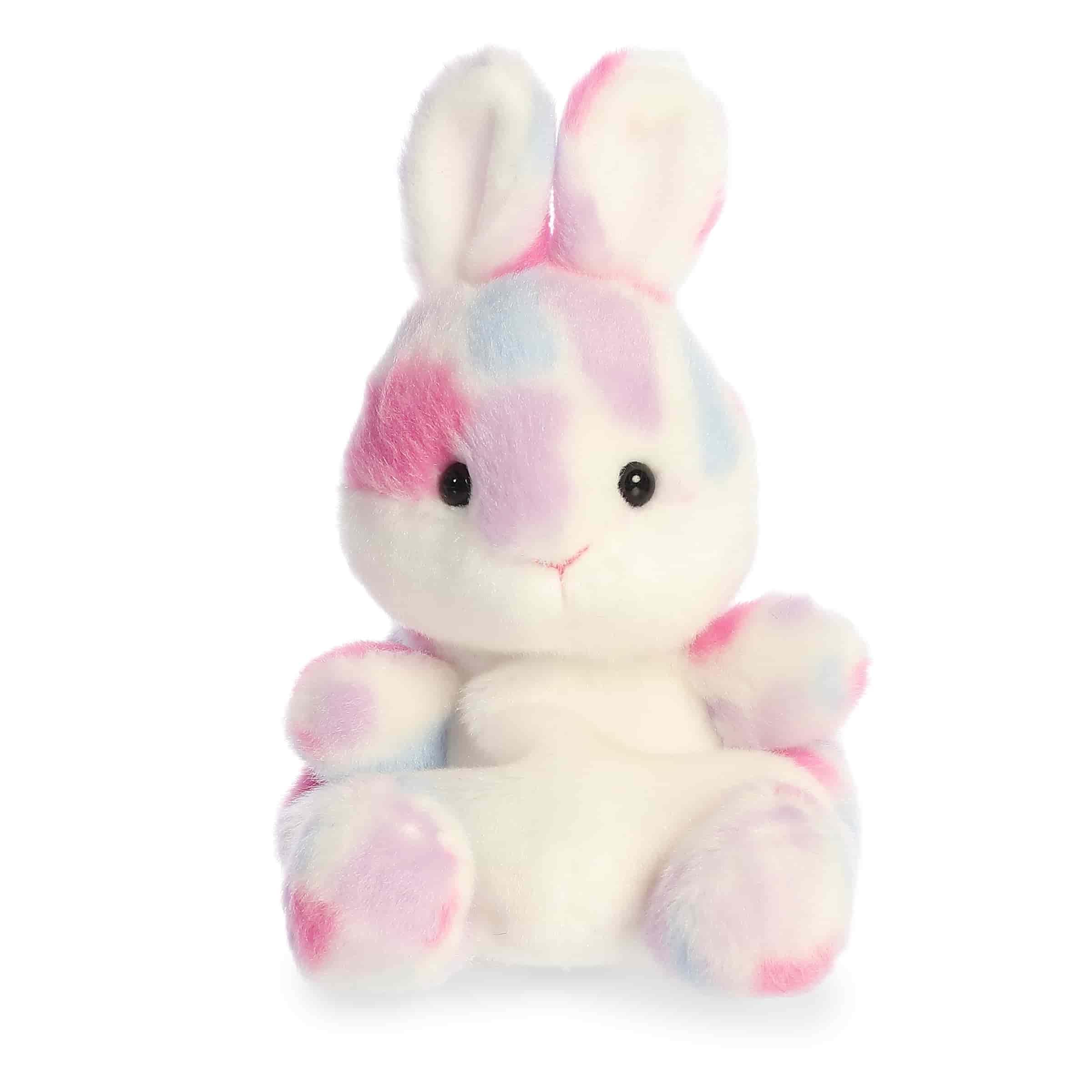 Aurora Adorable Palm Pals Marta Mosaic Bunny Stuffed Animal - Fun Collectible Plush For Kids and Adult Collectors - Seasonal Plush For The Spring Season - Purple 5.5 Inches