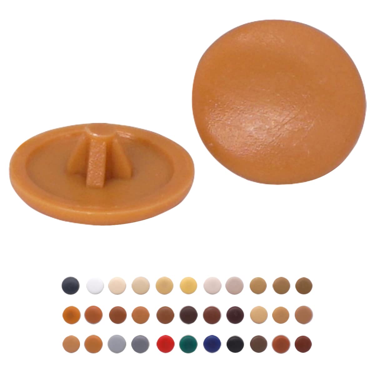 (Pack of 50 pcs) Pozi Screw Cover Caps 12 mm Diameter, Pozidriv Head Clip On Plastic Covers, Furniture Decorative Cap (50, Beech S23)