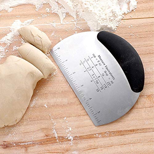 Circle Cookie Cutters Dough Scraper, Bosiwee Bench Scraper and Pastry Cutter Dough Scraper and Bowl Scraper Tool