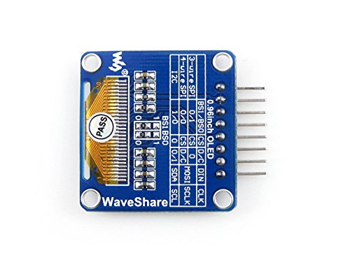 Waveshare 0.96inch OLED (A) Module 12864 Pixel I2C IIC SPI Curved/horizontal Pinheader SSD1306 Controller