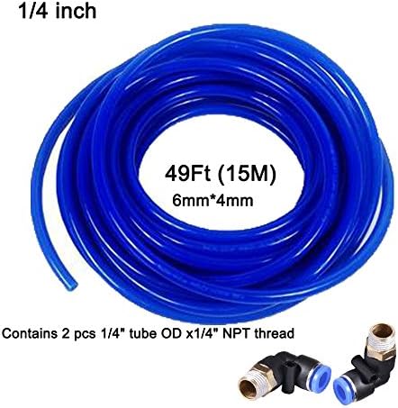 WellYU Quick Connect Hose 49Ft 6mm4mm Pneumatic Fitting