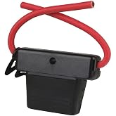 Bussmann HHX In-Line MAXI Fuse Holder with Cover - 32V/60A - #6 Wire Leads, 1 Pack , Black