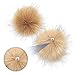 Auihiay 12 Pieces Faux Fox Fur Fluffy Pompoms Ball Include Lobster Clasp and Split Key Ring with Chain for DIY Keychains Hats Shoes Scarves Bag Charms (Dark Mix Colors)