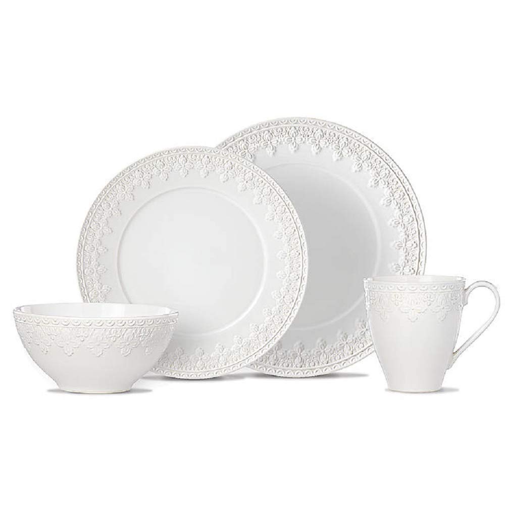 Lenox 885668 Chelse Muse Fleur White 4 Piece Place Setting