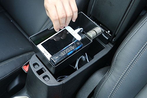 FMtoppeak Black Car Armrest Storage Box for Jeep Renegade 2015Up 1pcs - Thumbnail 2