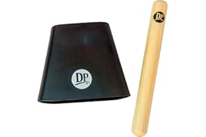 DP Music 4 Inch Metal Cow Bell Noise Maker with Beater - Cowbell for Sporting, Football Games, Events - Percussion Musical Instrument