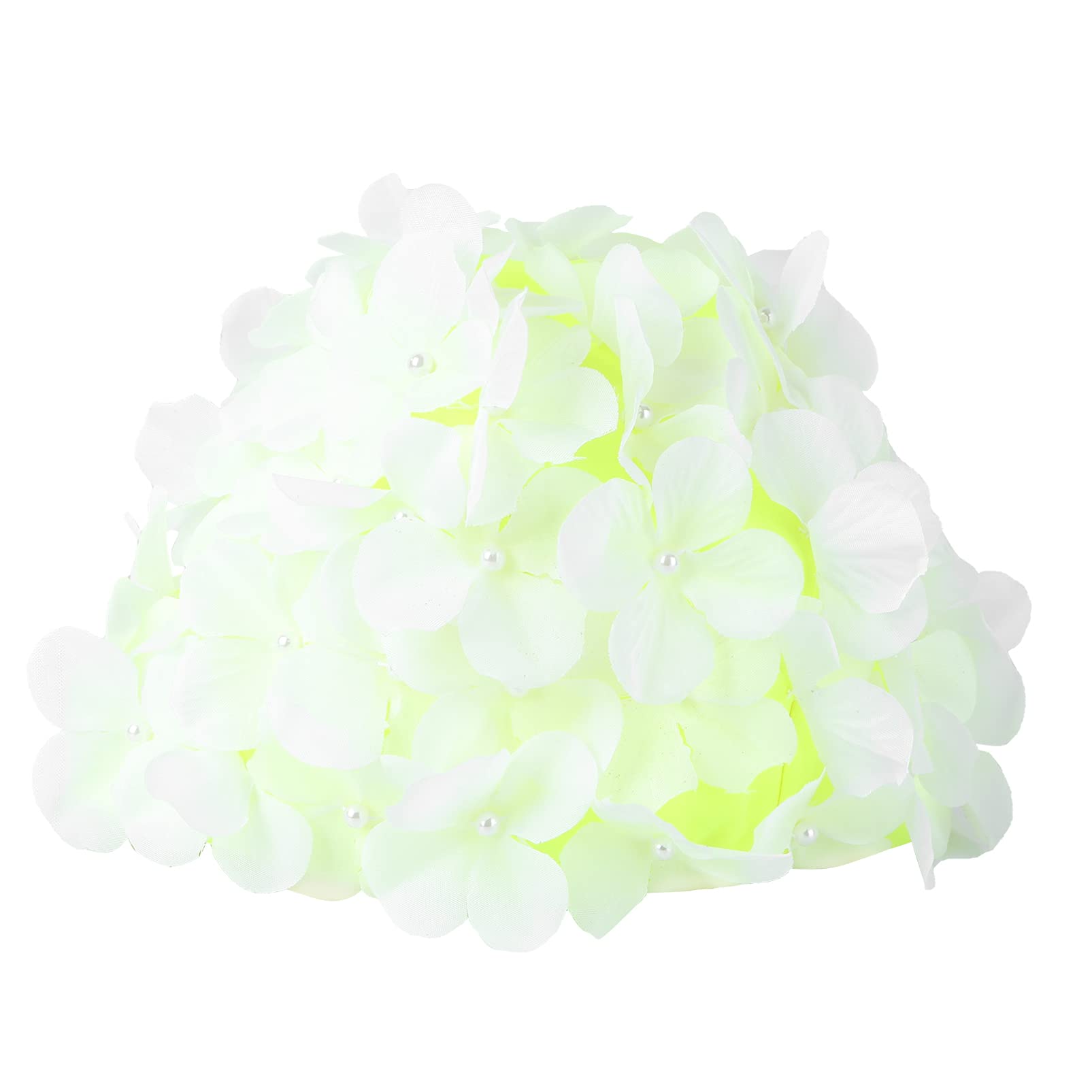 WINOMO Swim Cap Floral Petal Stylish Swimming Hat Bathing Caps for Women (Fluorescent Green)