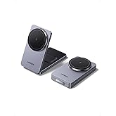 UGREEN MagFlow MagSafe Charger for iPhone 16, Qi Wireless Charger Stand, 2-in-1 Mag Safe Charger Stand Compatible with iPhone 17/17 Air/17 Pro/17 Pro Max/16/15/14/13/12 Series, AirPods 3/2/Pro