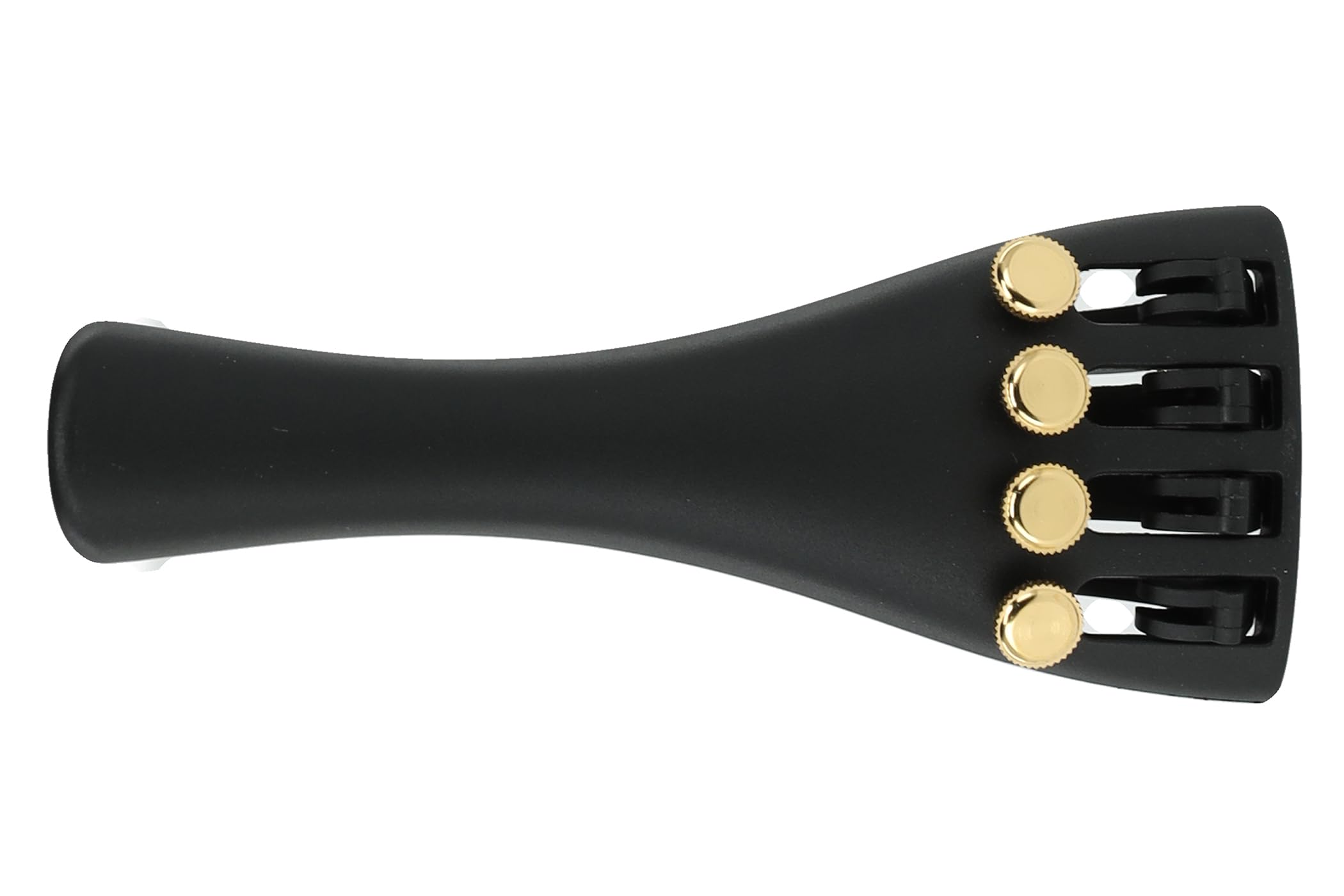 Wittner 918161G, Violin tailpiece ultra high-tech plastic, for 1/16 violin, black, gold-plated screws, Made in Germany
