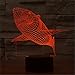 Unitake Illusion Table Desk Lamp 7 Colors LED for Home Bedroom Decoration Kids Birthday Gifts Shark