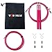 WODSKAI Aliminum Jump Rope-Premium Quality 360° Swivel Ball Bearing Skipping Rope-Best for Double Unders, Crossfit, WOD, MMA, Boxing Fitness Training-Free Carry Bag and Spare Cable Included