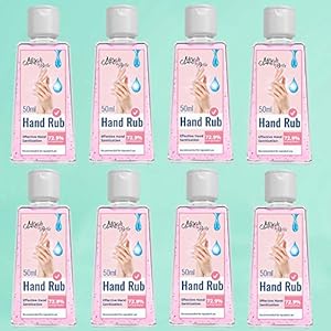 Mirah Belle – Hand Sanitizer – 50 ml (Pack of 8) – Cruelty Free – Best for Men, Women and Children – Sulfate and Paraben…