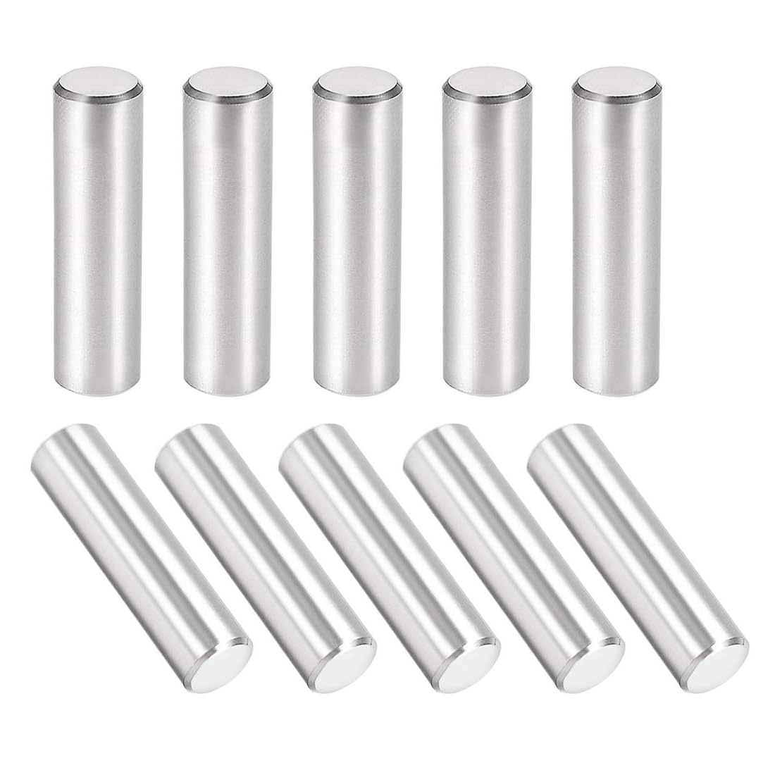 Unifizz 10Pcs 8 x 30mm Dowel Pin 304 Stainless Steel Shelf Pegs Support Shelves Silver Tone