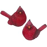 Gishima Cardinal Figurines Red Cardinal Bird Statue Figures for Home Decor and Cardinal Gifts(Set of 2)