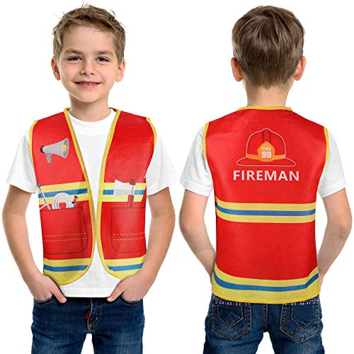 10 Pieces Kids Dress up Vest Career Costume Occupation Unisex Role Play Clothes for Pretend Play
