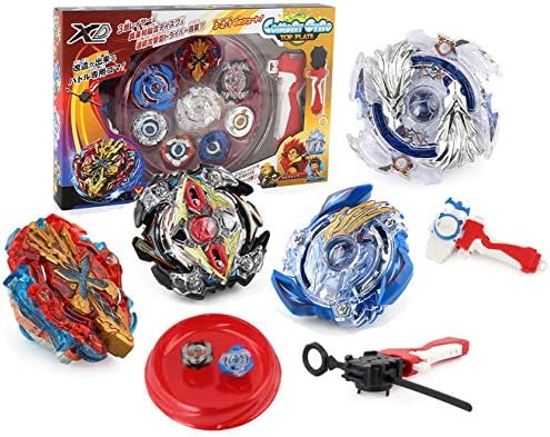 Bey Battle Gyro Burst Battle Evolution Metal Fusion Attack Set with 4D Launcher Grip and Arena Battle Set