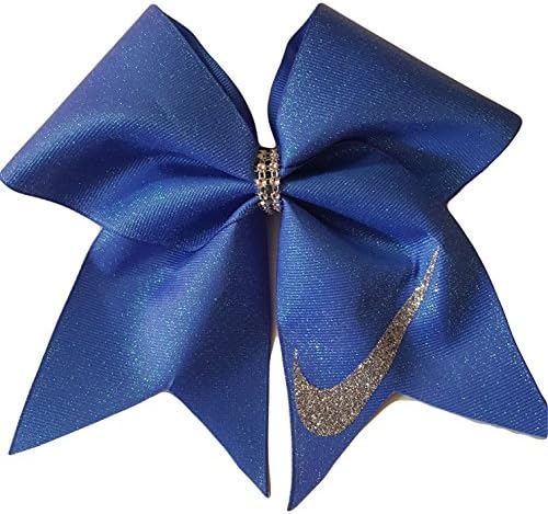 Cheer bows Nike Bue Glittery Bling Hair Bow