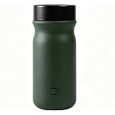 10oz Compact Insulated Coffee Mug, 316 Stainless Steel Bottle, Mini Flask,Small Travel Tumbler for Tea, Coffee,Drinks, BPA Free (Dark Green)