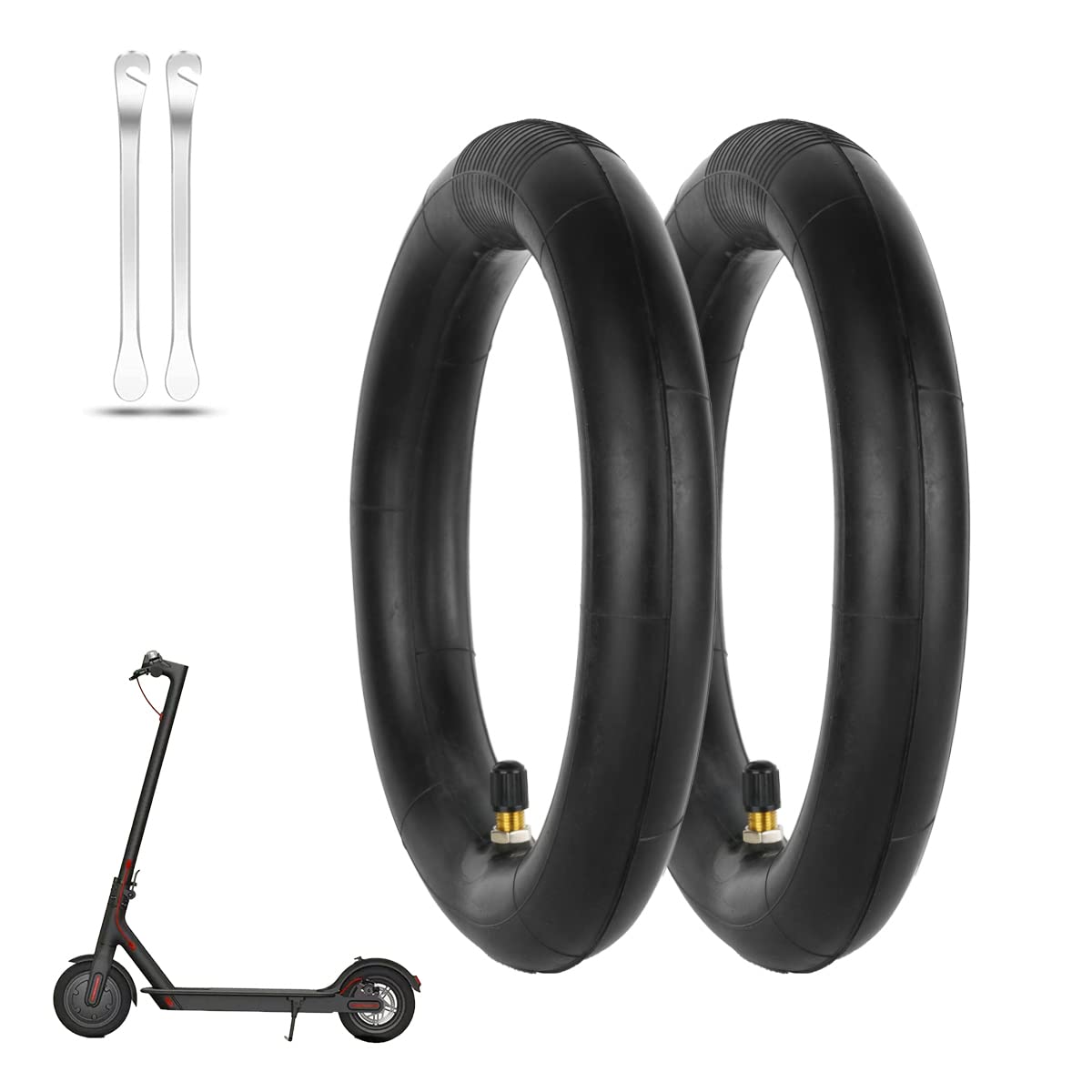 Surplex 8 1/2 × 2 Inner Tires for Xiaomi M365/Pro2/Pro/1S/Essential e Scooter, Double Thickness and Wear-Resistant Inner tubes Mijia Accessories, Inflated Spare Tire Replacement Part Accessory