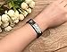 MIKINI Set of 3 Womens Silver Plated Alloy Metal Bracelets Engraved Message Motivational Inspirational Words Round Charm Pendant Adjustable Bracelets (Leather)