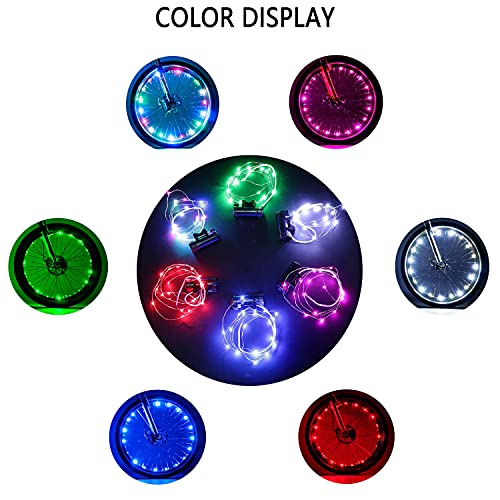 Xyemao Led Bike Wheel Lights, (2 Tire Pack) Waterproof Bright Bicycle Light Strip, Ultimate