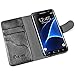 Galaxy S7 Edge Case, [Wallet Case] SupcaseKickStand Samsung Galaxy S7 Edge Case 2016 Release [Kickstand] Leather Cover with Credit Card ID Holders (Black)