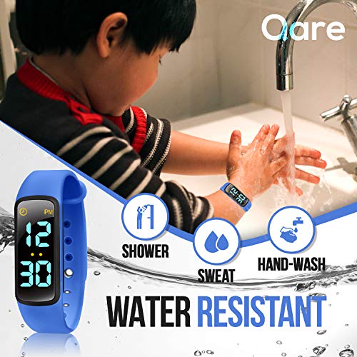 Premium Potty Training Watch - 16 Alarms - Only Watch with Kids Lock - Water Resistant - Video Manual - Touchscreen - Worry Free! - Fun Alarm Music - Colorful Display (Blue)