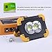 ZXLN Portable LED Work Light, COB LED Work Light 20W, Rechargeable Outdoor Work Light, 4000mAh Power Bank for Hiking, Car Repairing, Builtin SOS Emergency Mode (Free 2X18650 Lithium Batteries)