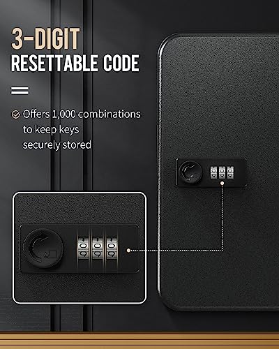 Key Organizer For Home Office Uniclife 28-Key Steel Security Lock Box ...