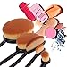 Makeup brushes, Aooher Kabuki Oval Toothbrush Makeup Brush Set Contour Foundation Eyeshadow Blush Professional Comestic Brushes with Silicone Cleaning Mat Tool