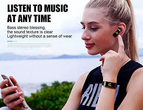 Fan-Ling 1PCS 0.96 Color Screen Smart Watch,Multifunction Smartwatch,Touchable Call Smart Watch, Touchable Sleep Monitor Call Pedometer Heart Rate (Black) - Thumbnail 4
