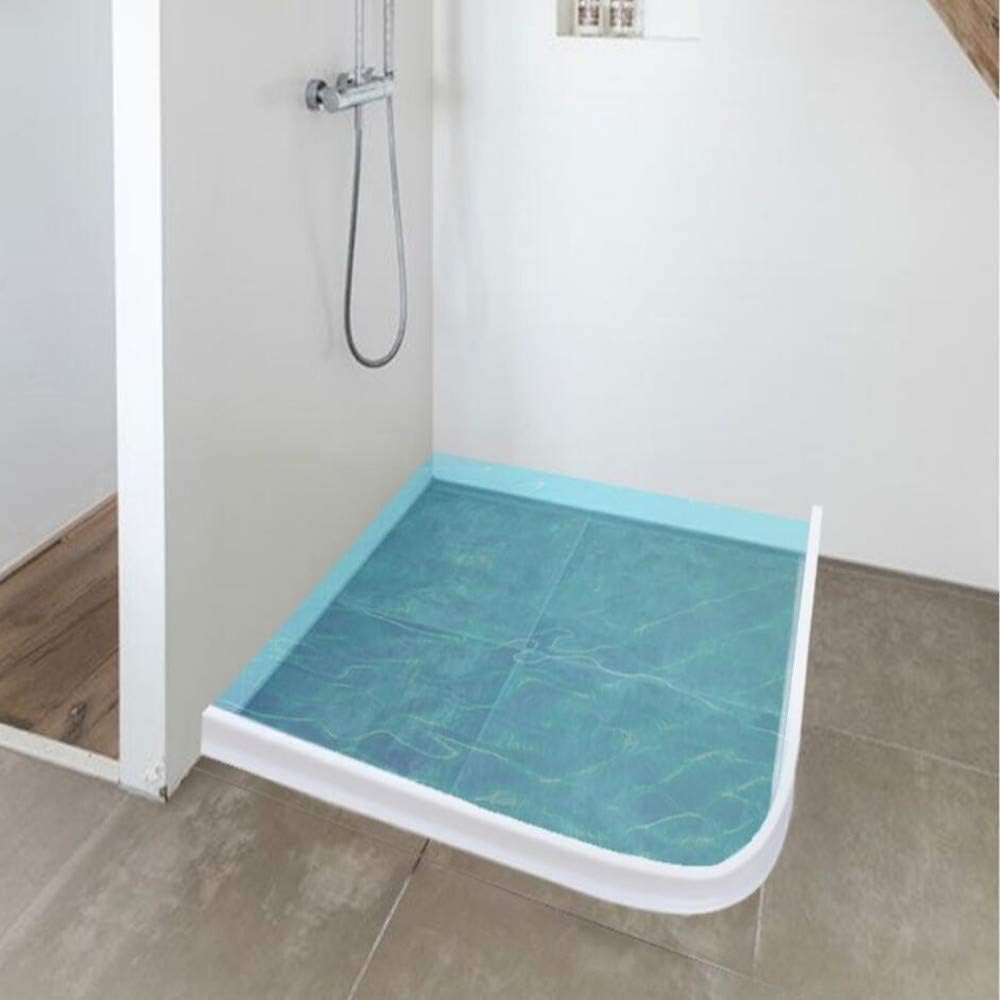 Silicone Flexible Wet Room Shower Bathroom Floor Seal Make The Water Flow on The Floor Change Direction (Multiple Sizes) (160cm, Gray)