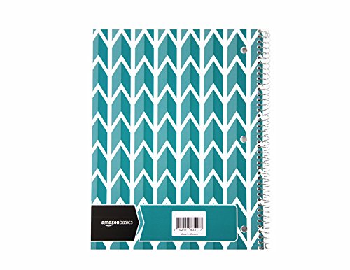 AmazonBasics College Ruled Wirebound Notebook, 100-Sheet, Assorted Lattice Pattern Colors, 5-Pack - Thumbnail 3