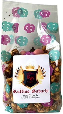 Ruffino Gabachi " Hop Crunch", An Unforgettable Blend of Caramel Corn with Chcolate Ameretto Almonds, Net Wt. 16 oz