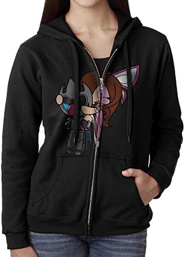 Women's PopularMMOS Full Zipper Pocket Hooded Small